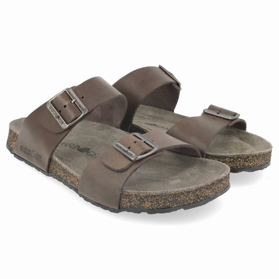 Haflinger Andrea Unlined Uomo Sandali Marroni | JPY6174GF