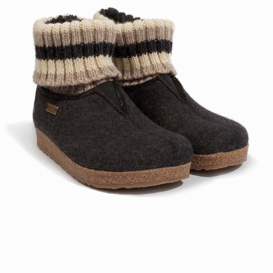 Haflinger Kristina Donna Stivali Grigie Scuro | GXO3360YE
